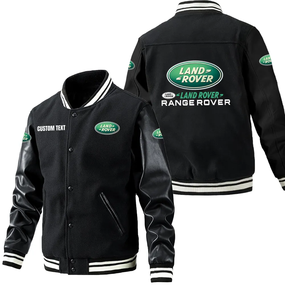 range rover leder baseballjacke fr auto fans rmel mit all over print personalisierbar mit wunschname car1801112191 schwarz uam7e