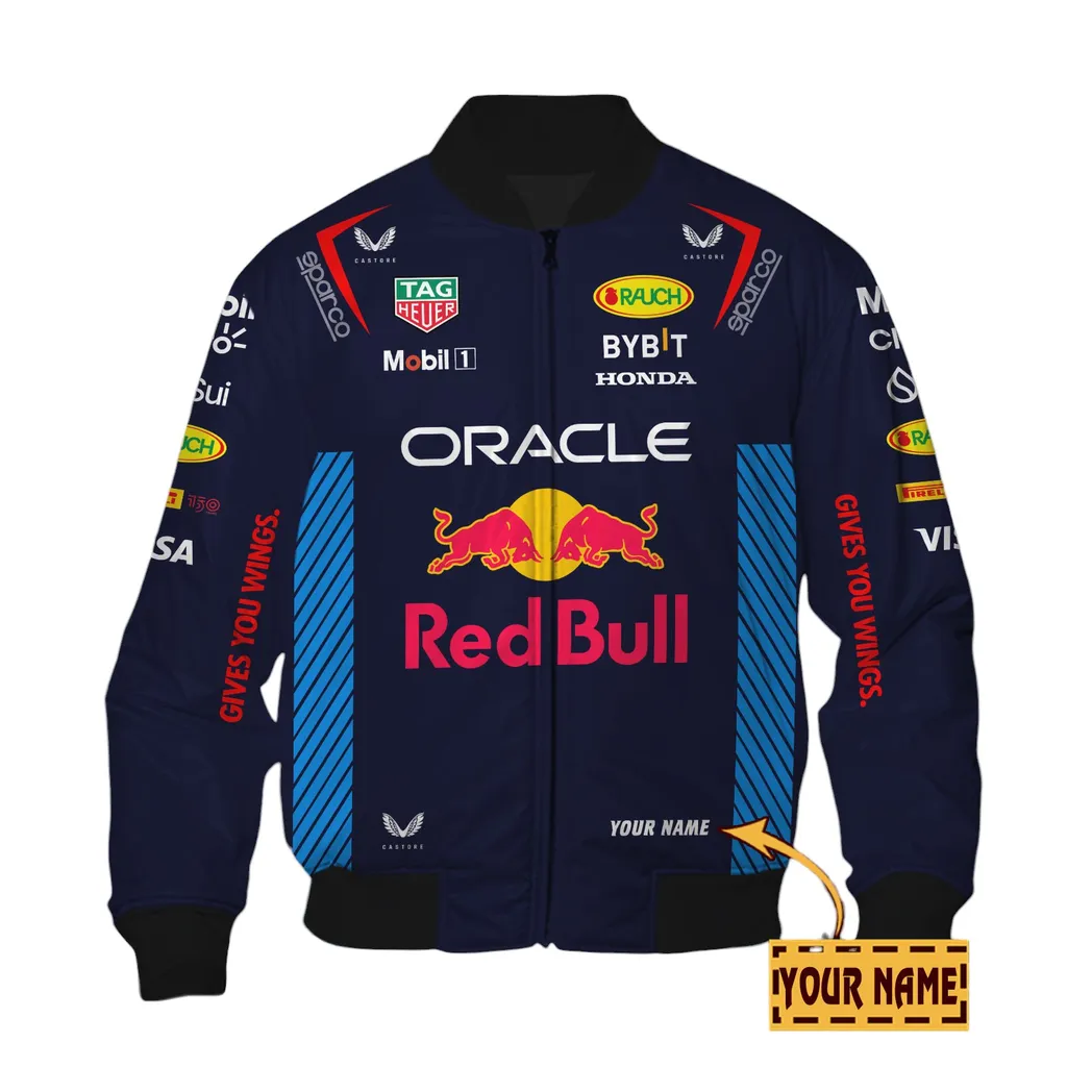 red bull racing 2024 personalisierte bomberjacke fr auto liebhaber vintage 3d print namensdruck red bull racing 2024 car41304142501 1bnwh