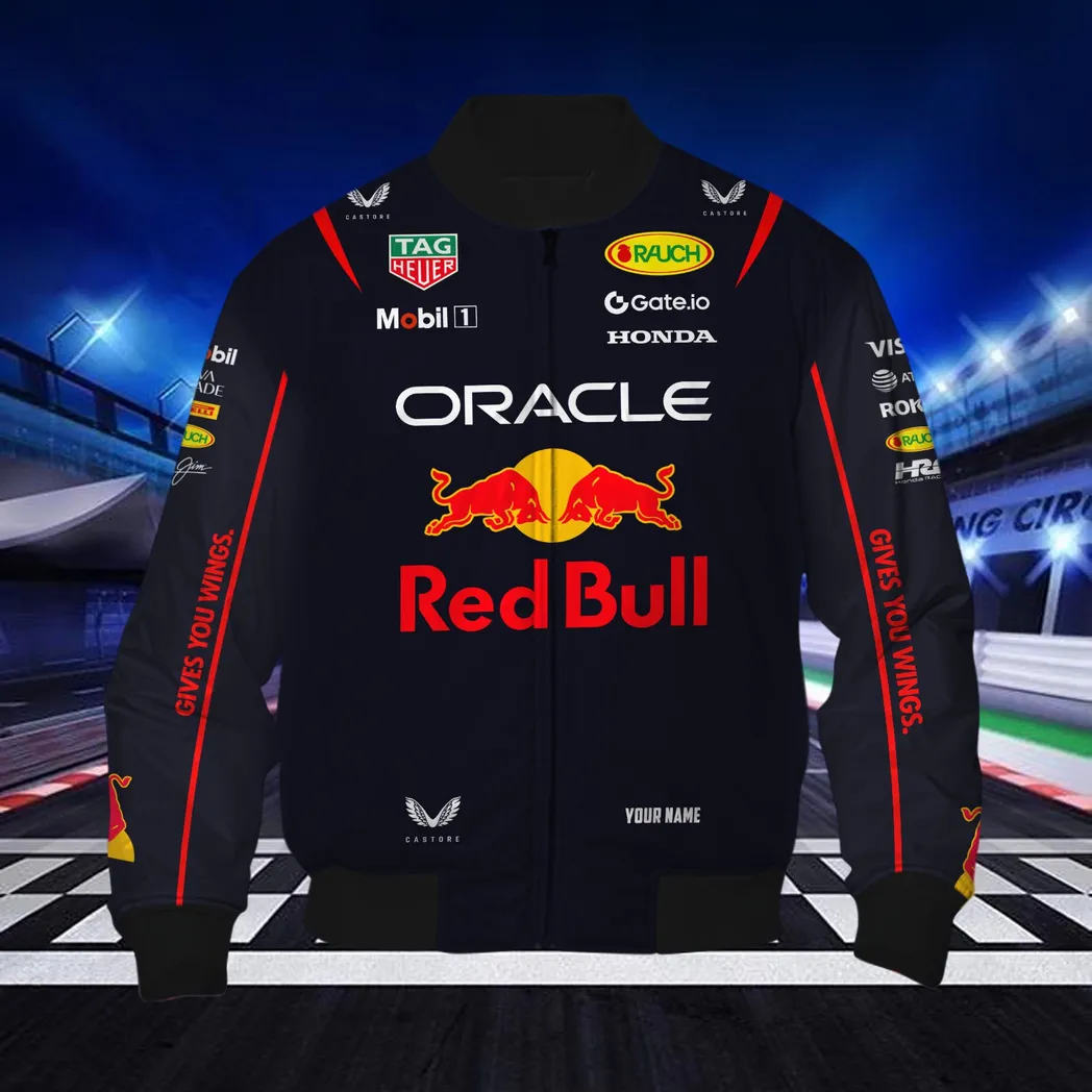 red bull racing personalisierte bomberjacke fr auto liebhaber vintage 3d print namensdruck car418050925674 n8kql