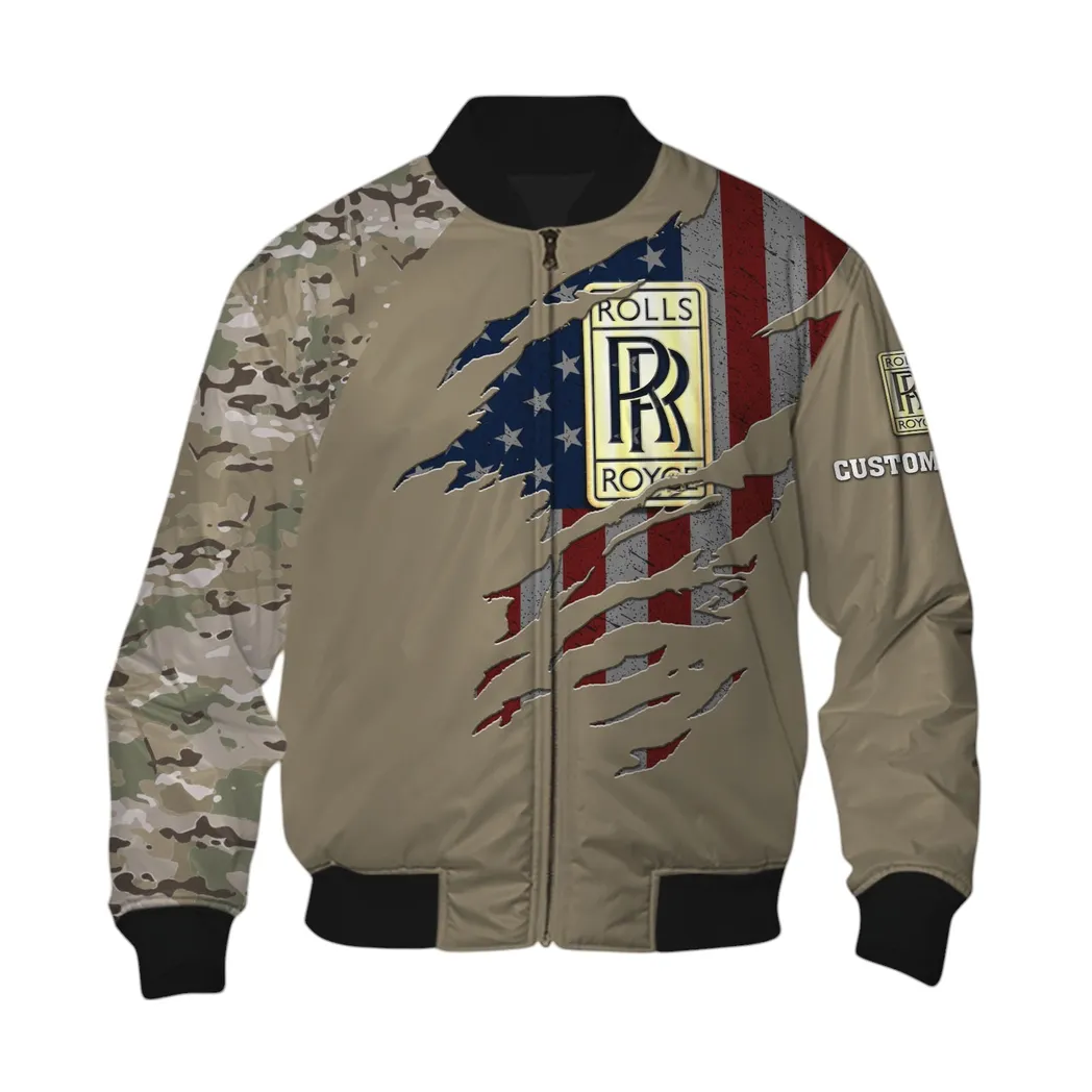 Rolls Royce Bomberjacke für Sportwagen-Fans, All Over Print Geschenk für Auto-Enthusiasten Rolls Royce Fans CAR46021725091-6