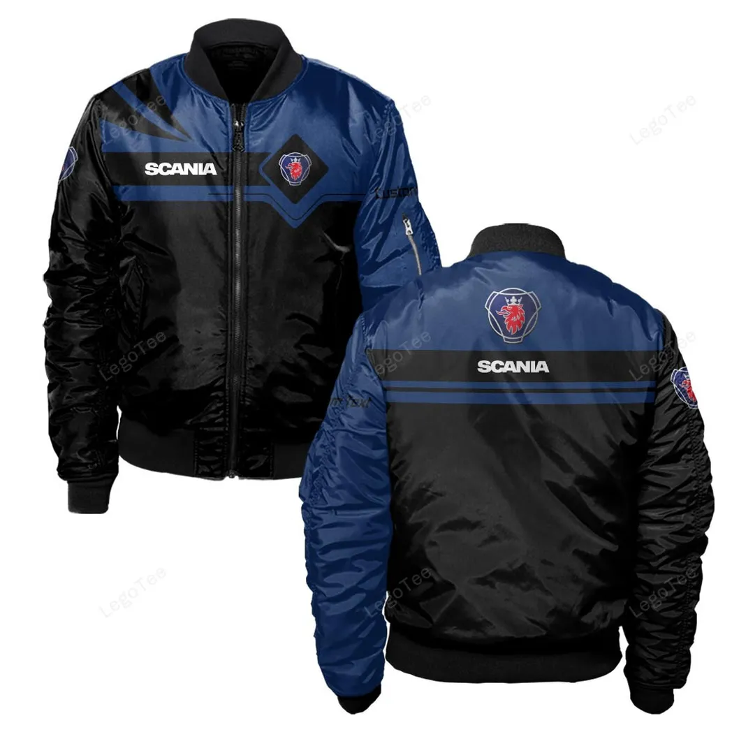 Scania Bomberjacke für Sportwagen-Fans, All Over Print Geschenk für Auto-Enthusiasten Scania Fans CAR9803032566