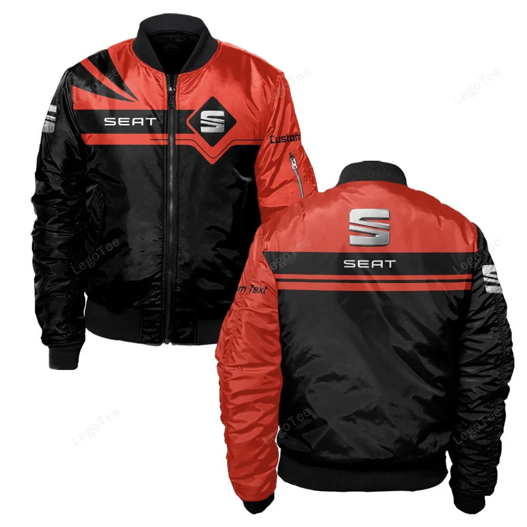 Seat Bomberjacke für Sportwagen-Fans, All Over Print Geschenk für Auto-Enthusiasten Seat Fans CAR9803032567