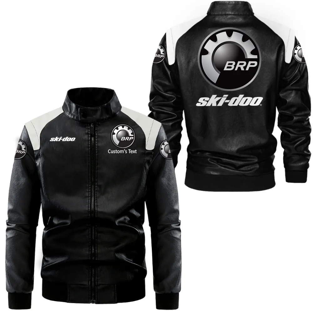 ski doo lederjacke in schwarz wei fr auto fans allover print personalisierbar mit wunschname car0801062312 zgpvn