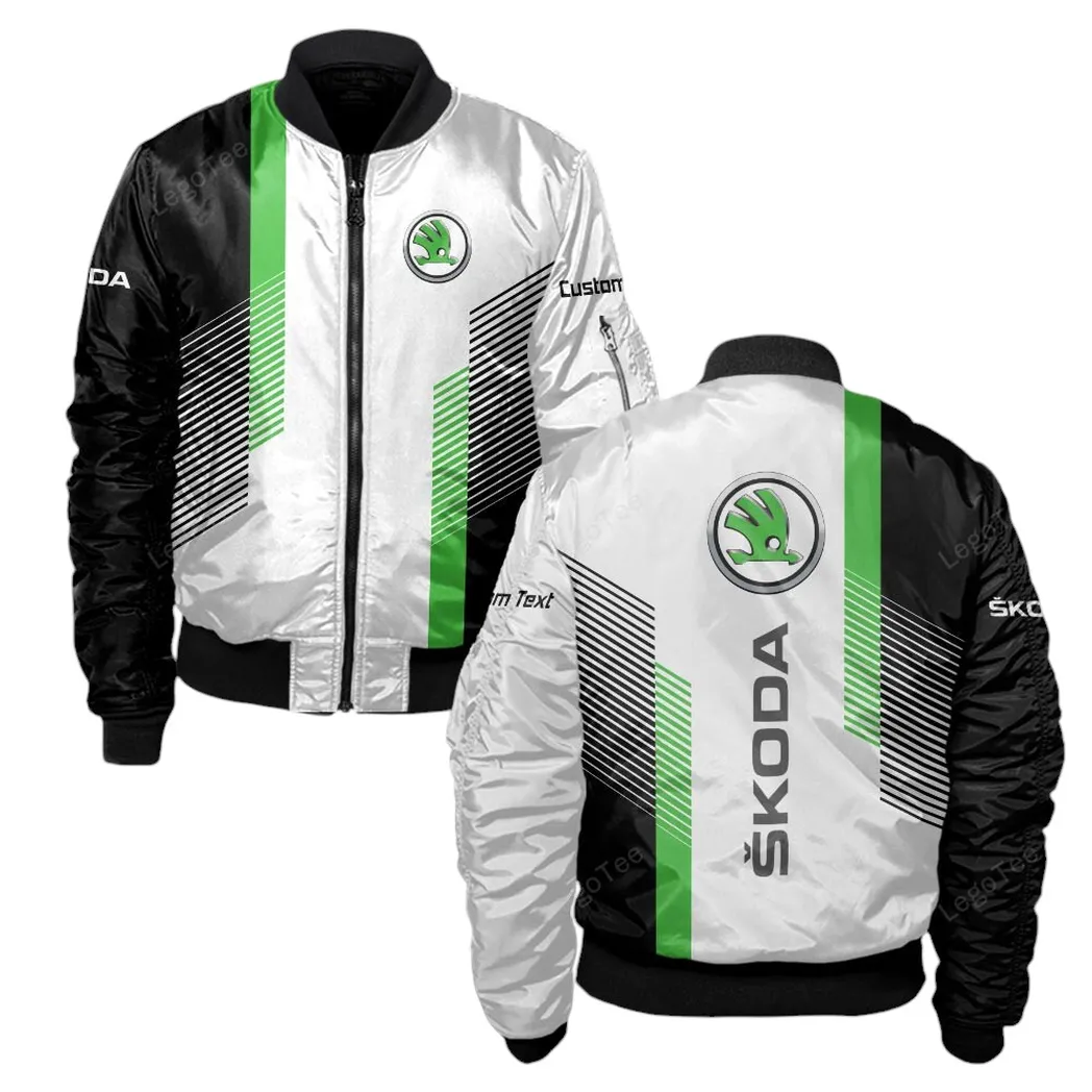 Skoda Bomberjacke für Sportwagen-Fans, All Over Print Geschenk für Auto-Enthusiasten Skoda Fans CAR10703122569