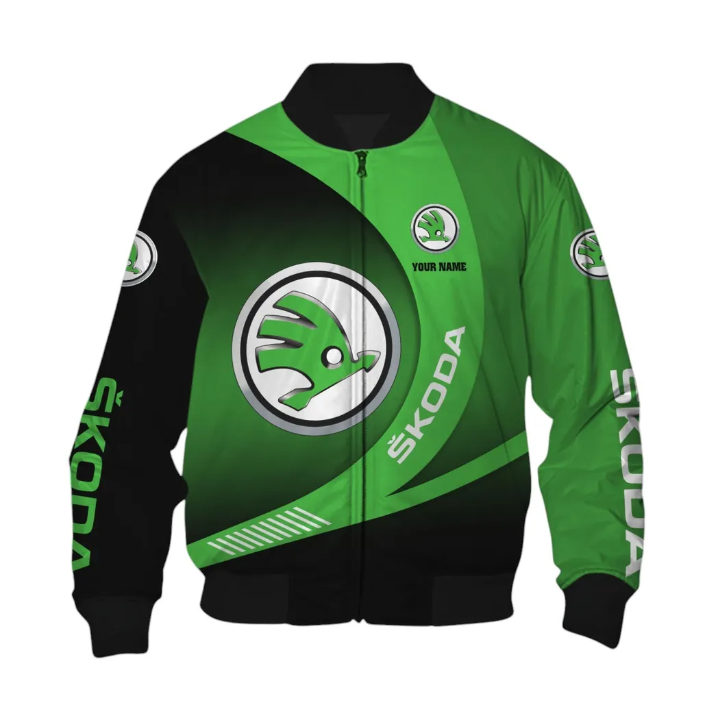 Skoda Bomberjacke für Sportwagen-Fans, All Over Print Geschenk für Auto-Enthusiasten Skoda Fans CAR7402222563