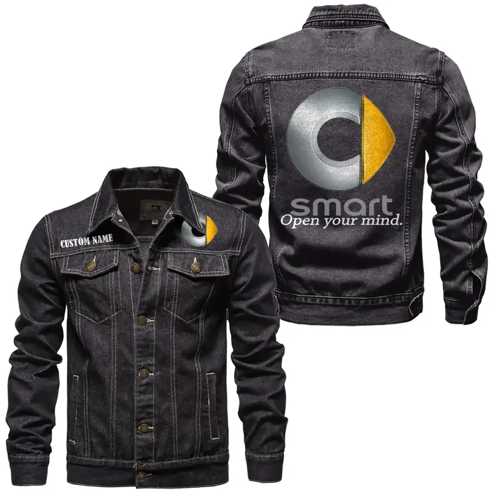 smart jeansjacke fr auto fans vintage stil mit wunschname personalisierbar car1901132265 schwarz uqqke