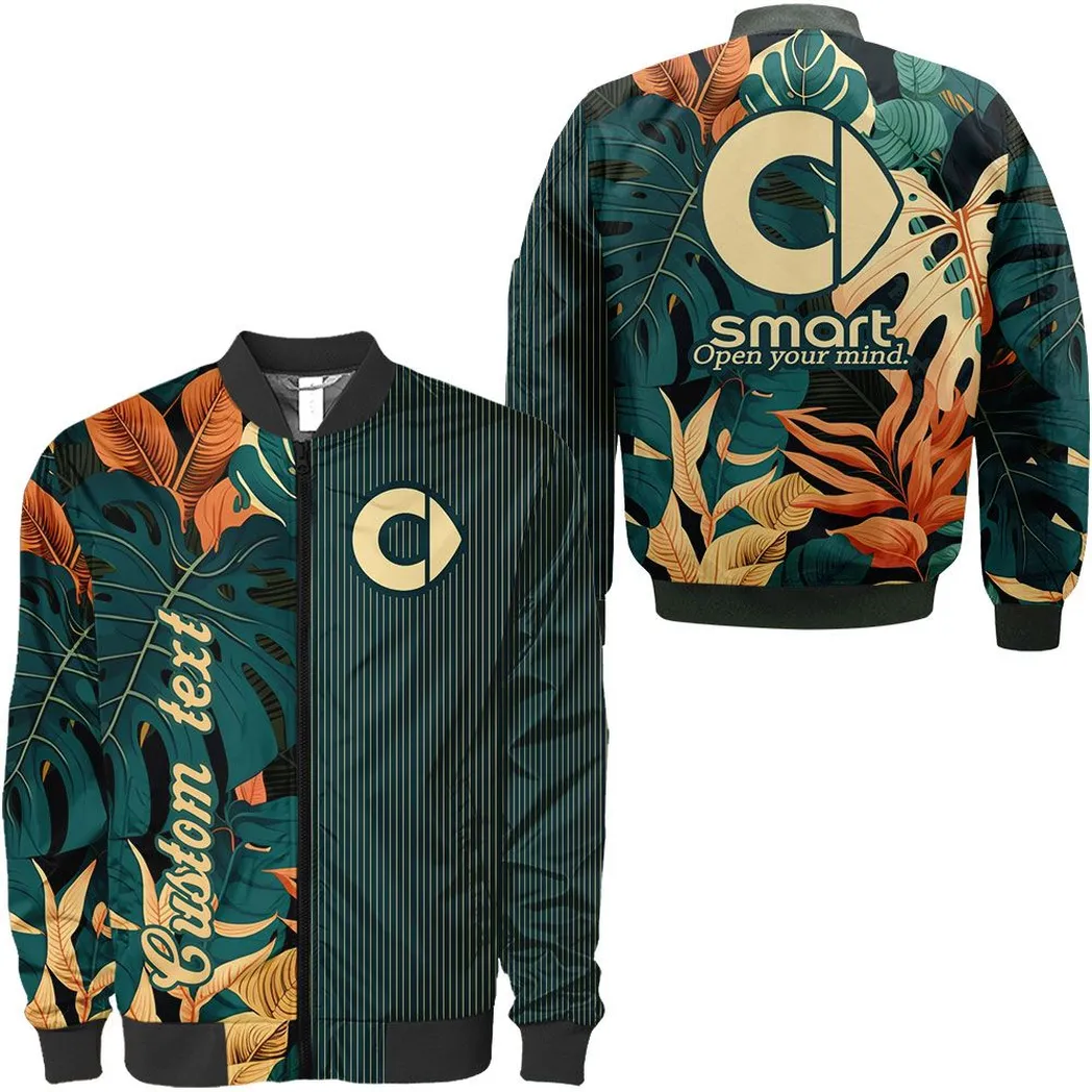 Smart Personalisierte Bomberjacke für Auto-Liebhaber – Vintage 3D Print & Namensdruck CAR434041725321
