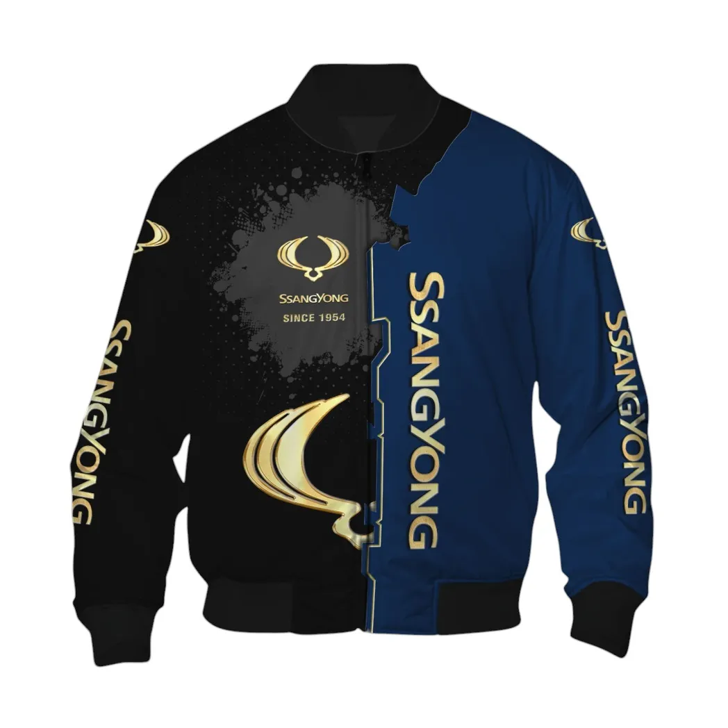 SsangYong Motor Bomberjacke für Sportwagen-Fans, All Over Print Geschenk für Auto-Enthusiasten SsangYong Motor Fans CAR44021725083-6