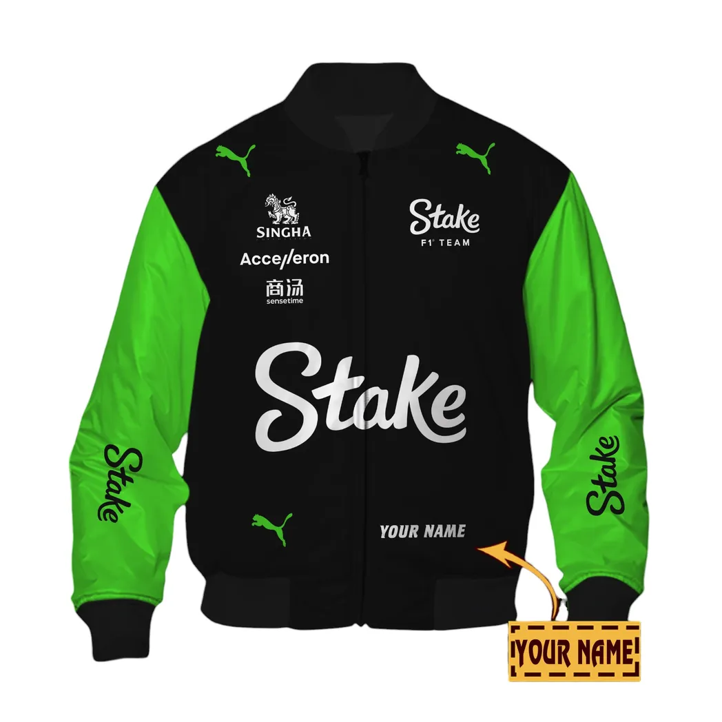 Stake Personalisierte Bomberjacke für Auto-Liebhaber – Vintage 3D Print & Namensdruck Stake CAR41304142507
