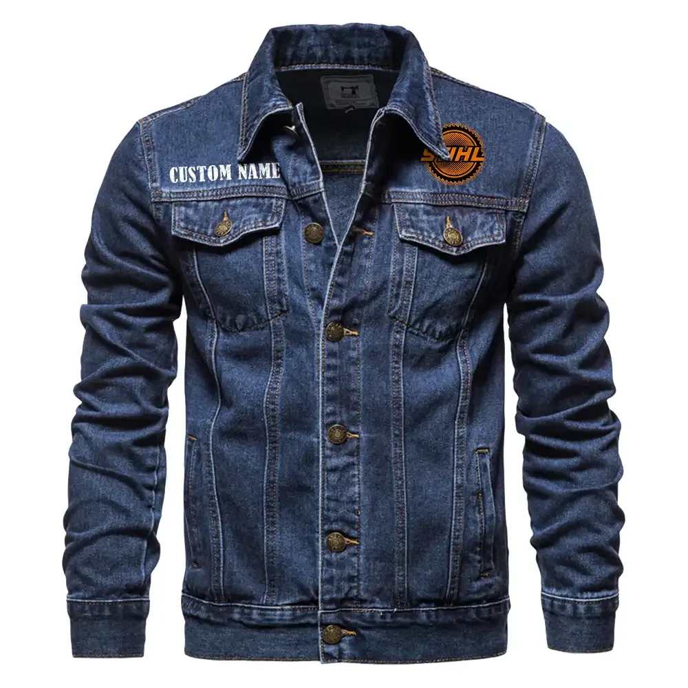 stihl jeansjacke fr auto fans vintage stil mit wunschname personalisierbar car1901132268 dunkelblau