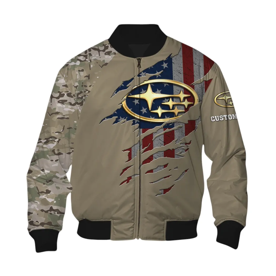 Subaru Bomberjacke für Sportwagen-Fans, All Over Print Geschenk für Auto-Enthusiasten Subaru Fans CAR46021725098-6