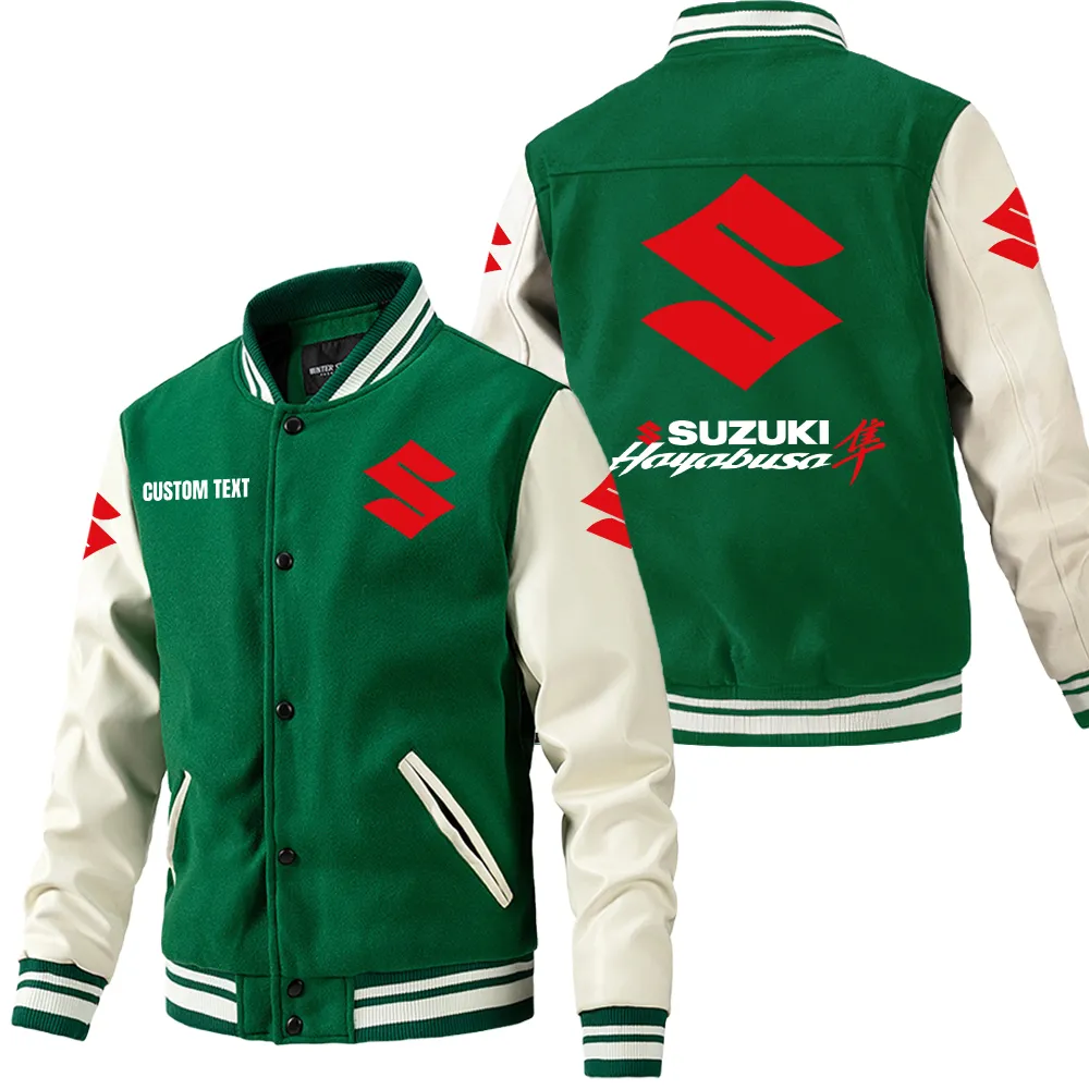 suzuki hayabusa leder baseballjacke fr auto fans rmel mit all over print personalisierbar mit wunschname car1801112211 grn gg96d
