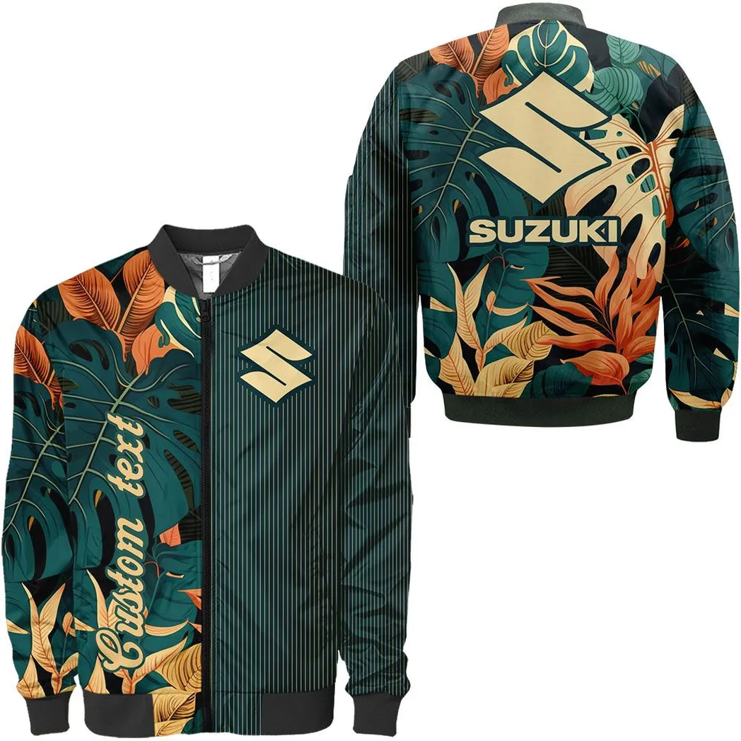 Suzuki Personalisierte Bomberjacke für Auto-Liebhaber – Vintage 3D Print & Namensdruck CAR434041725322