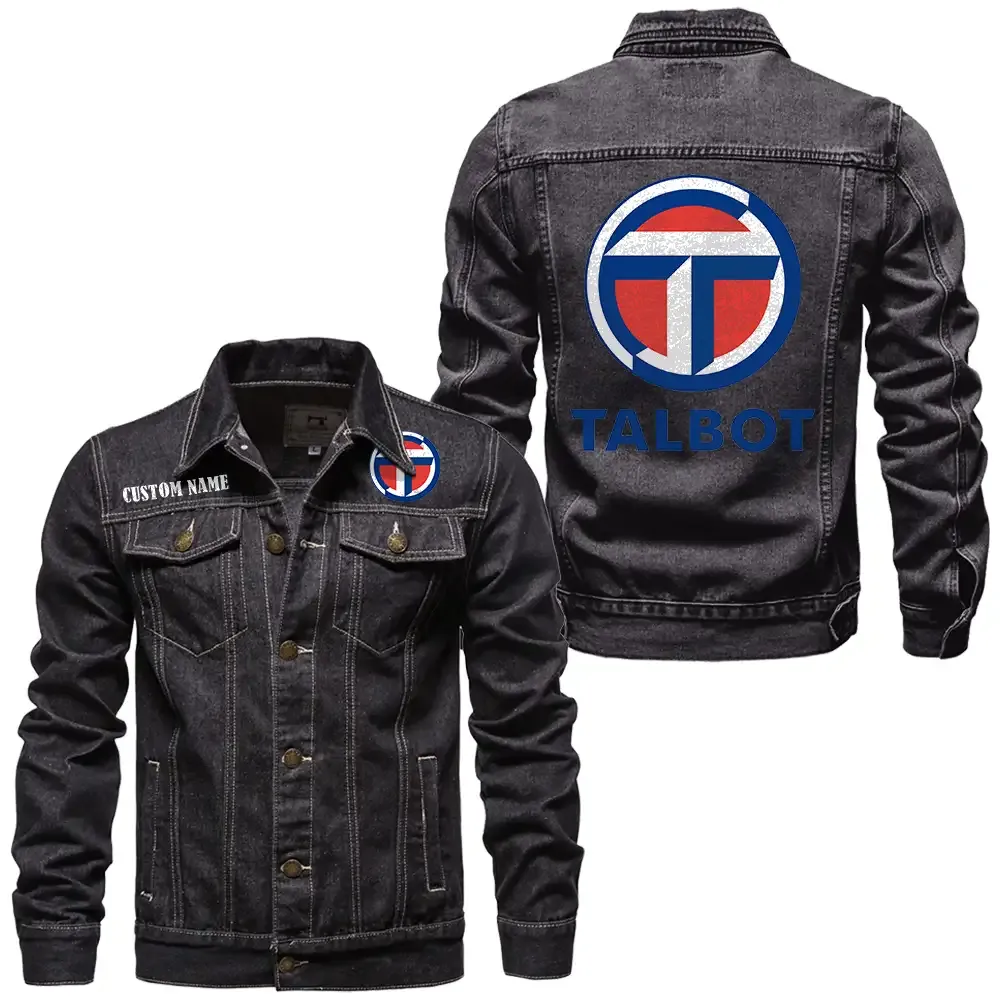 talbot jeansjacke fr auto fans vintage stil mit wunschname personalisierbar car1901132274 schwarz 6pdhu