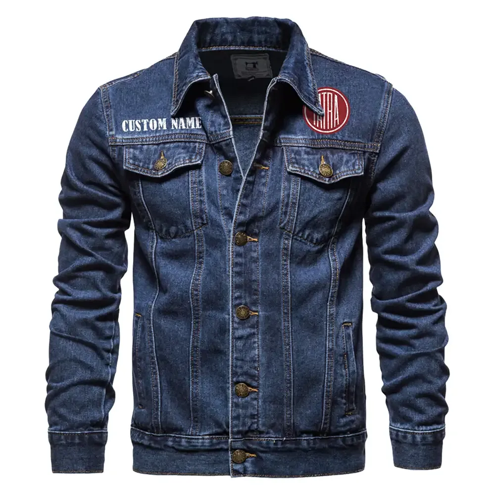 Tatra Jeansjacke für Auto-Fans – Vintage-Stil mit Wunschname personalisierbar CAR1901132276 - Dunkelblau