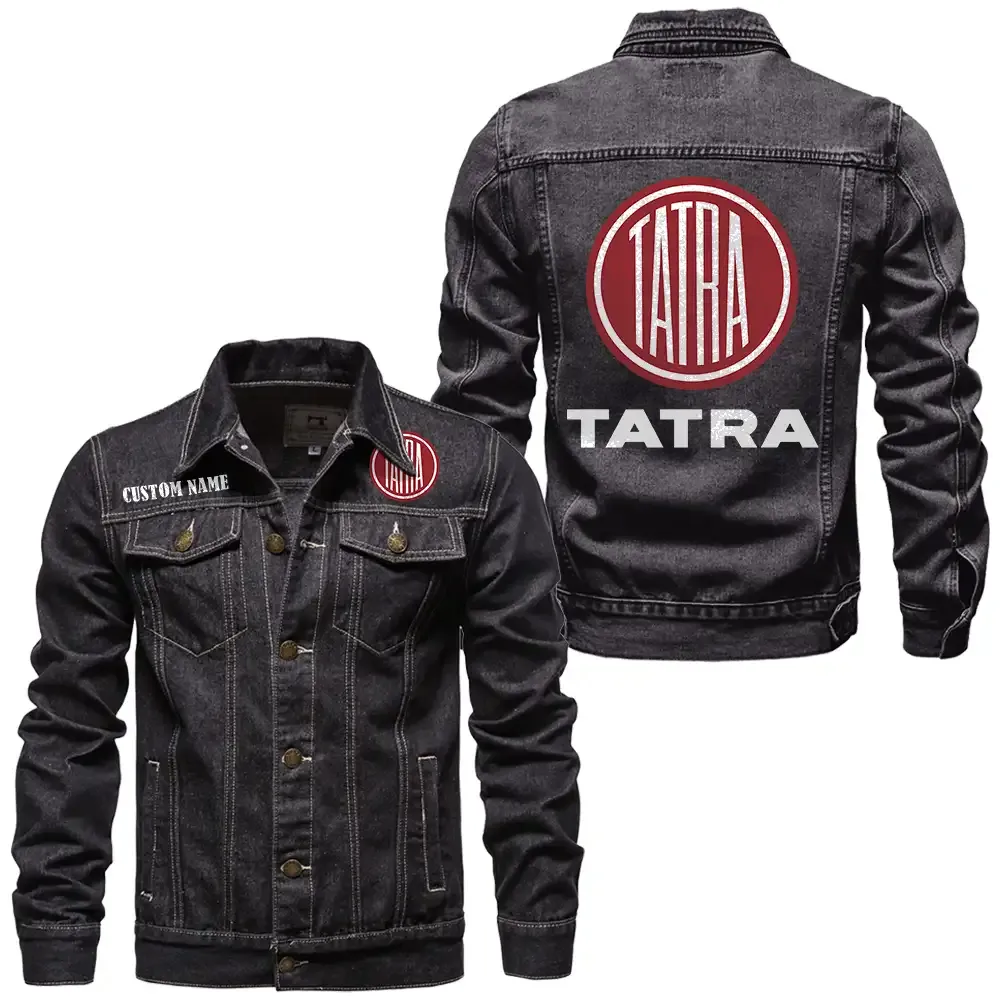tatra jeansjacke fr auto fans vintage stil mit wunschname personalisierbar car1901132276 schwarz mvmbg