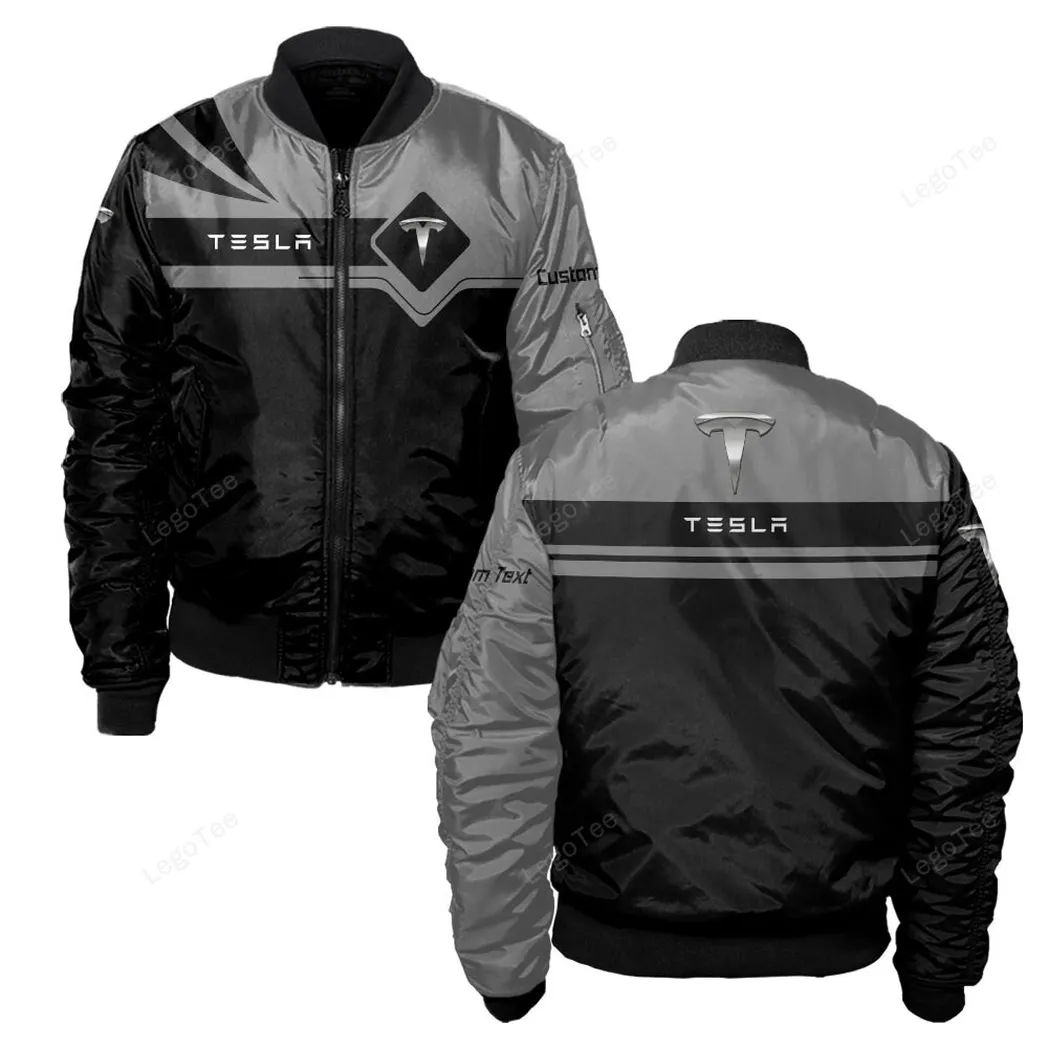 Tesla Bomberjacke für Sportwagen-Fans, All Over Print Geschenk für Auto-Enthusiasten Tesla Fans CAR9803032573