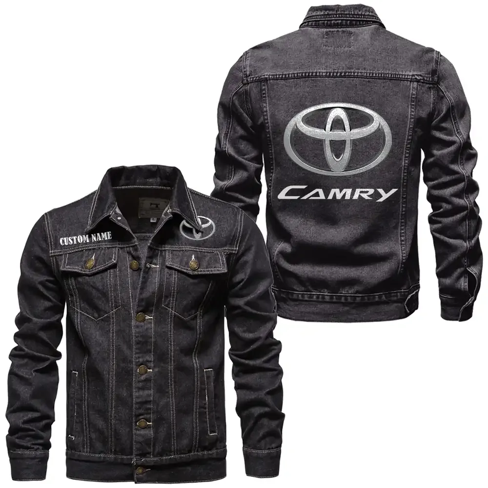 toyota camry jeansjacke fr auto fans vintage stil mit wunschname personalisierbar car1901132282 schwarz fud7a