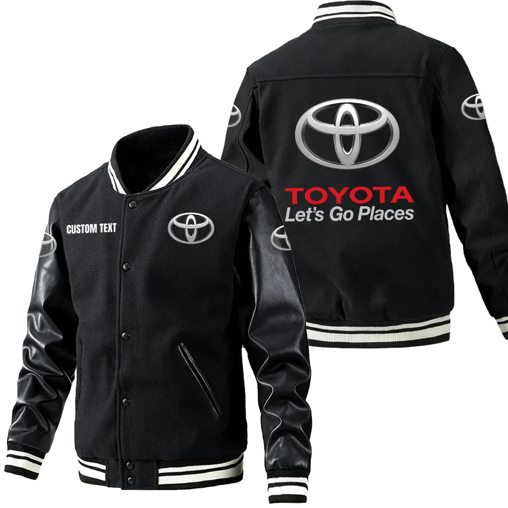 toyota leder baseballjacke fr auto fans rmel mit all over print personalisierbar mit wunschname car1801112221 schwarz zmdny
