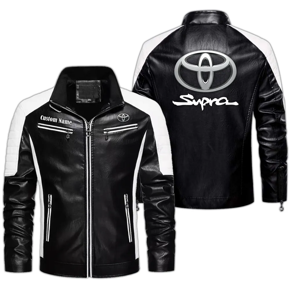 toyota supra custom herren lederjacke fr autoliebhaber perfektes geschenk mit namen car0401022317 schwarz ejtp9