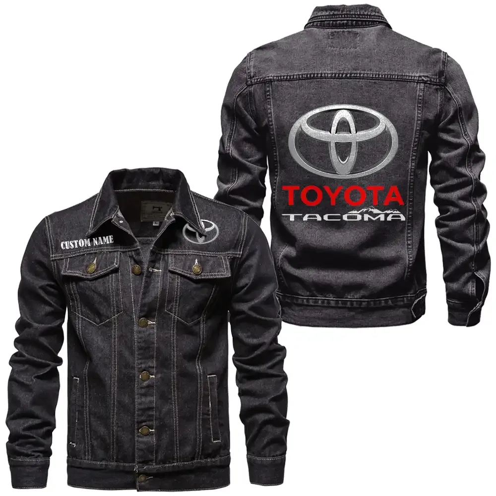 toyota tacoma jeansjacke fr auto fans vintage stil mit wunschname personalisierbar car1901132293 schwarz