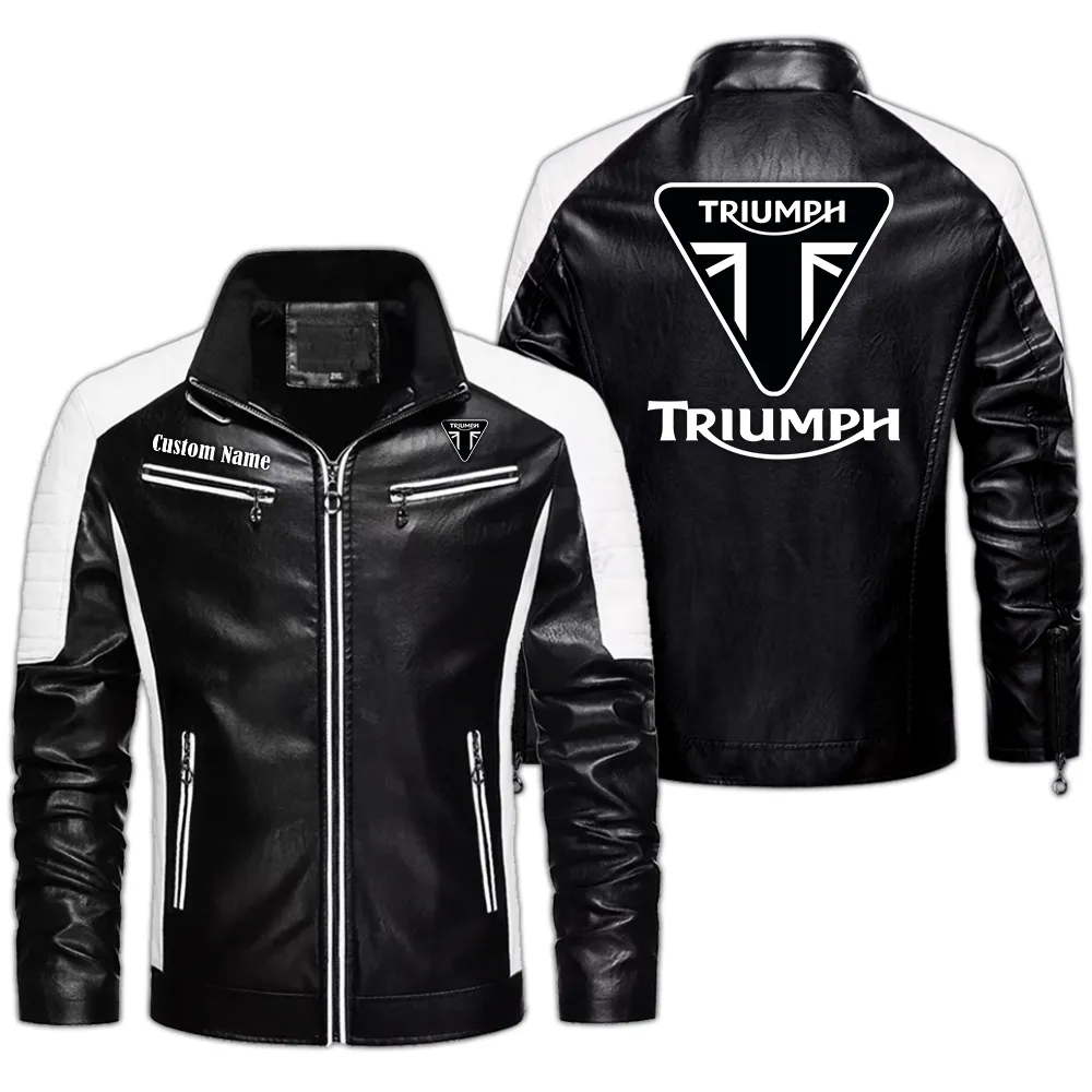 triumph motorcycles custom herren lederjacke fr autoliebhaber perfektes geschenk mit namen car0401022322 schwarz tykbh