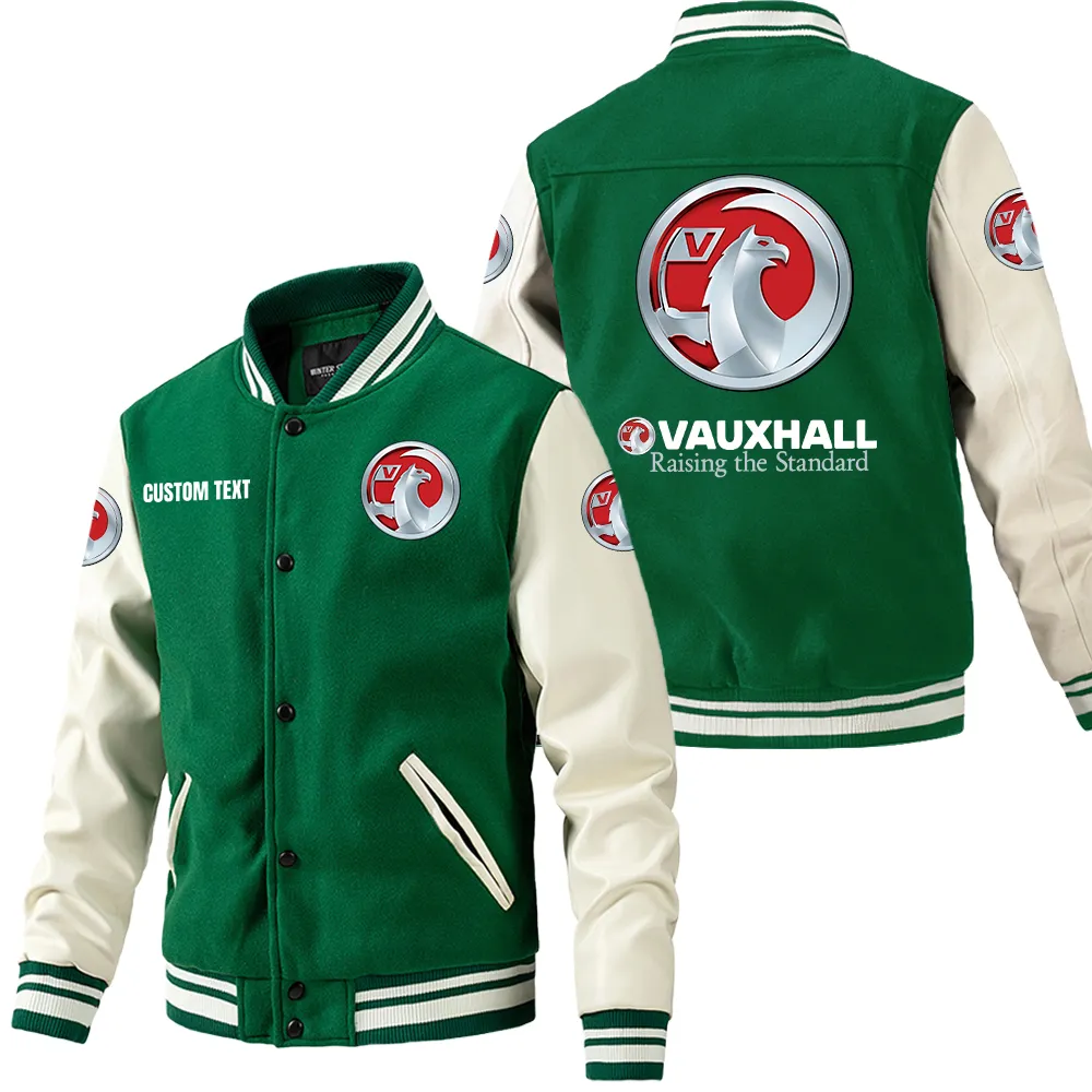 vauxhall leder baseballjacke fr auto fans rmel mit all over print personalisierbar mit wunschname car1801112235 grn nfdlj