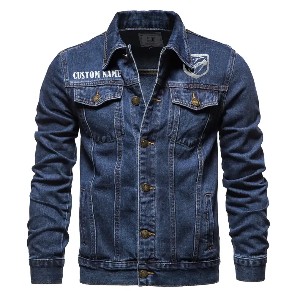 Viper Jeansjacke für Auto-Fans – Vintage-Stil mit Wunschname personalisierbar CAR1901132307 - Dunkelblau