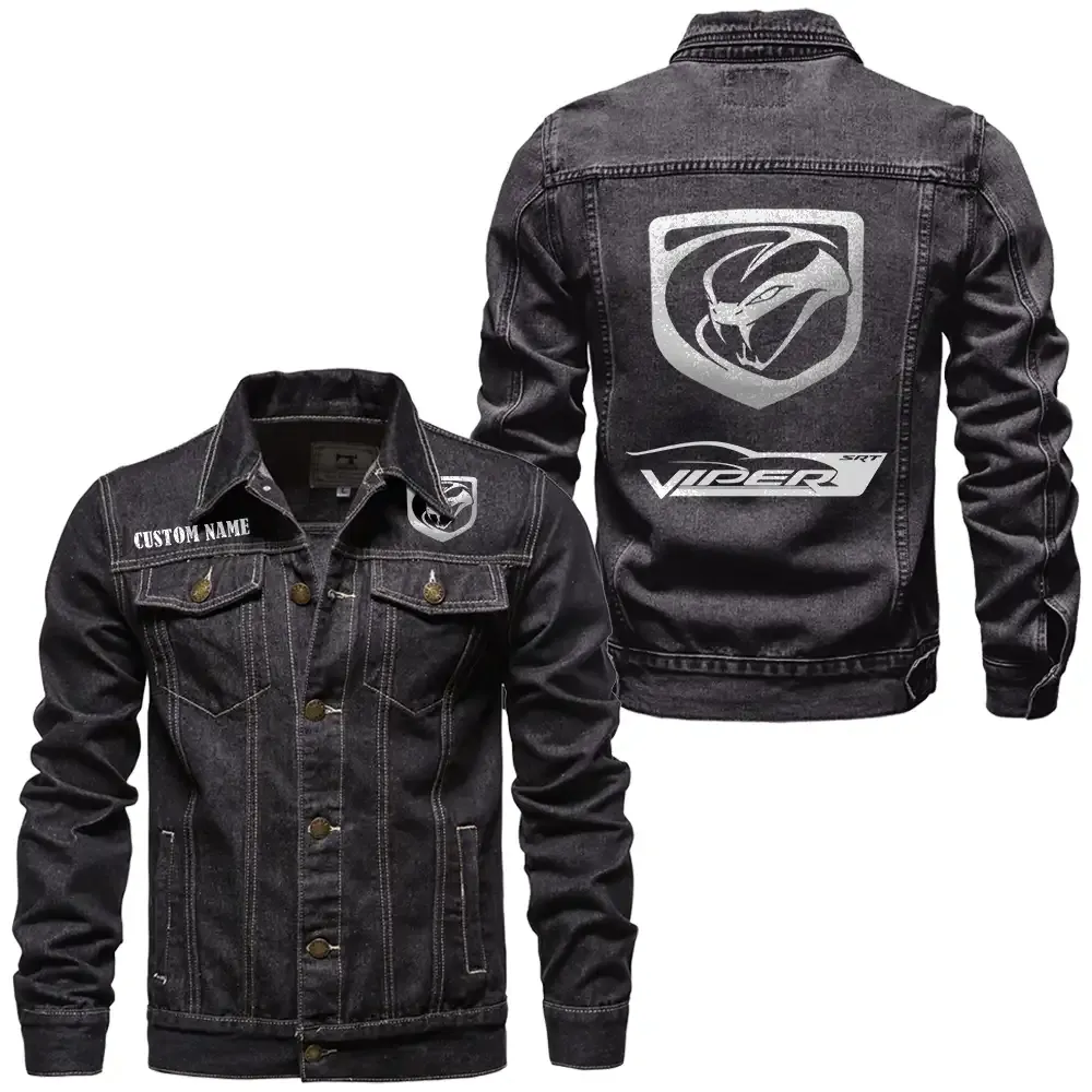 viper jeansjacke fr auto fans vintage stil mit wunschname personalisierbar car1901132307 schwarz buamf