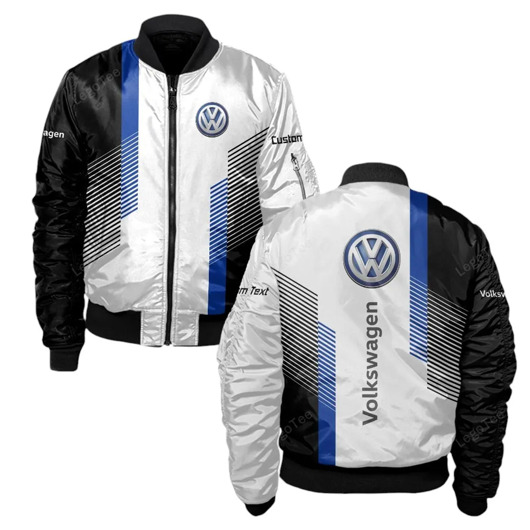 volkswagen bomberjacke fr autoliebhaber army varsity design mit wunschnamen car10703122578 3gmda