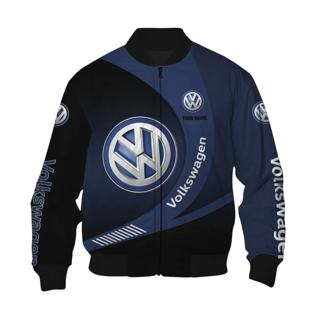 Volkswagen Bomberjacke für Autoliebhaber – Army-Varsity-Design mit Wunschnamen CAR7402222570