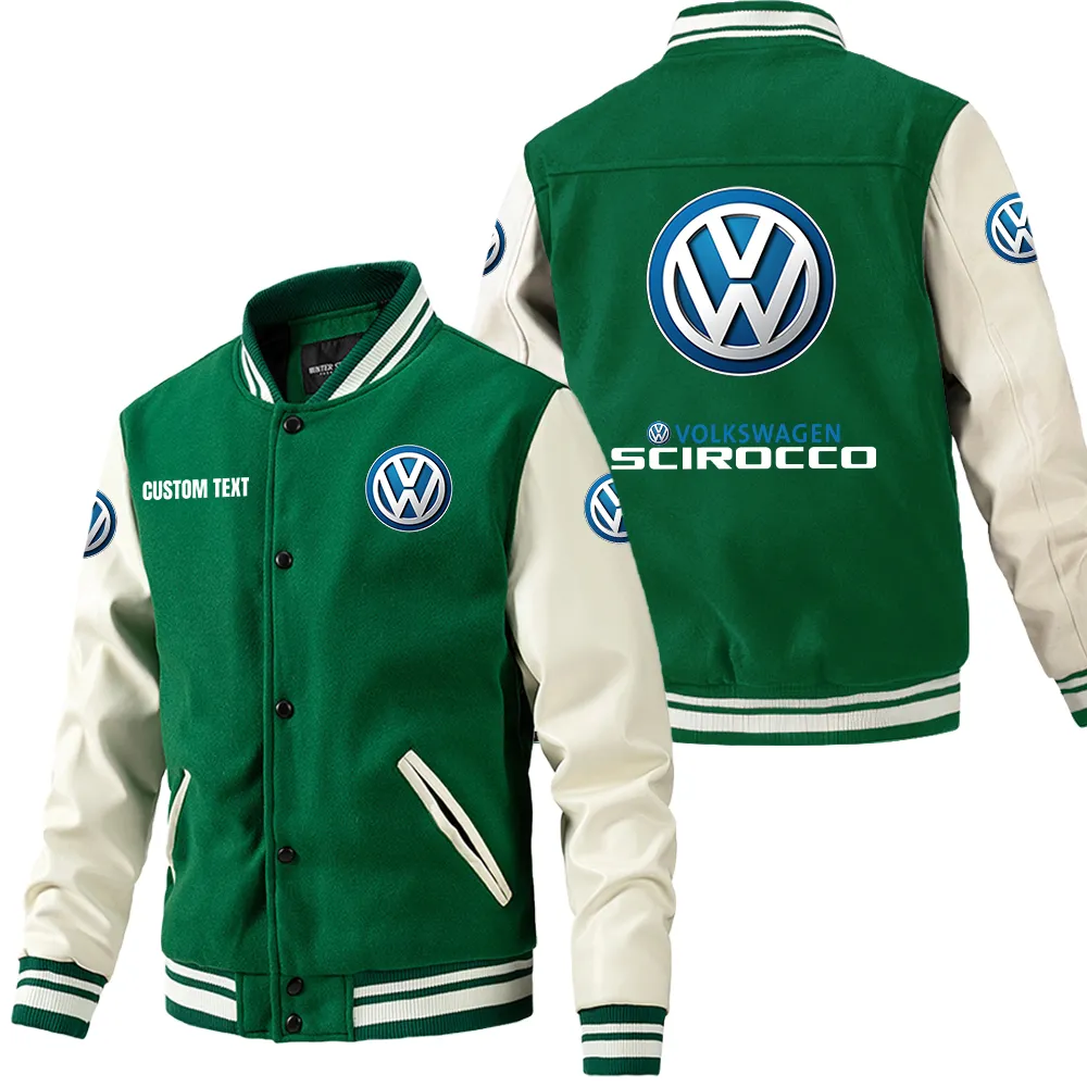 volkswagen scirocco leder baseballjacke fr auto fans rmel mit all over print personalisierbar mit wunschname car1801112244 grn o5ppg
