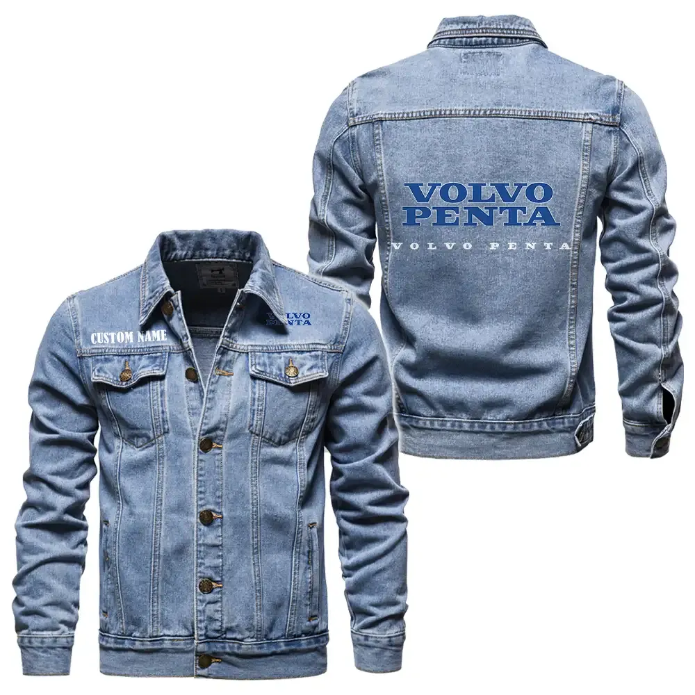 volvo penta jeansjacke fr auto fans vintage stil mit wunschname personalisierbar car1901132315 hellblau