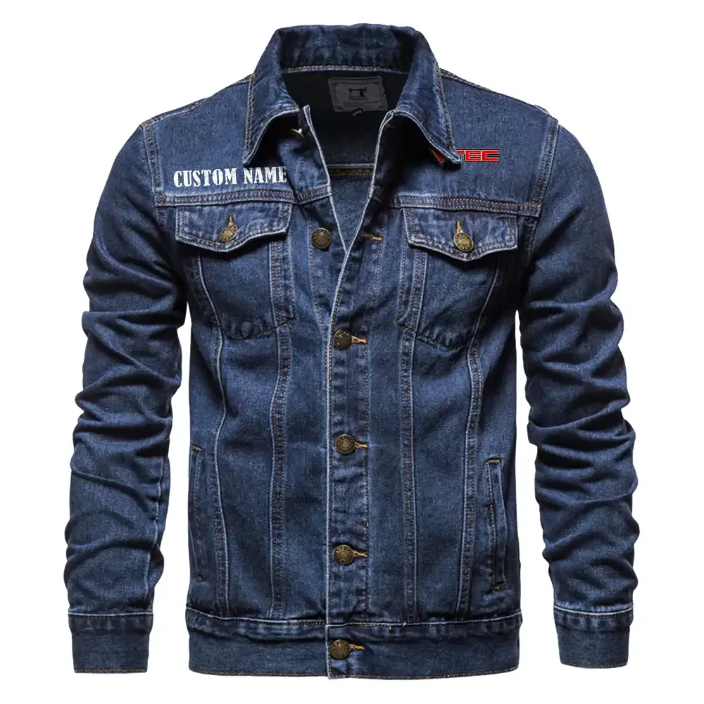 vtec jeansjacke fr auto fans vintage stil mit wunschname personalisierbar car1901132317 dunkelblau ggvjw