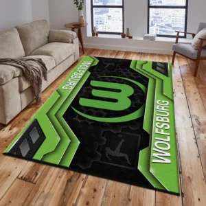 VfL Wolfsburg Teppich, Ganzflächig bedruckte Teppich fur VfL Wolfsburg fans BDE01082125113