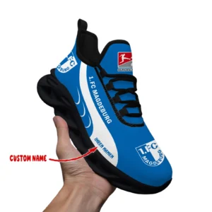 1. FC Magdeburg Max Soul Schuhe, Ganzflächig bedruckte Max Soul Schuhe fur 1. FC Magdeburg fans BDE69082225109 - Schwarz