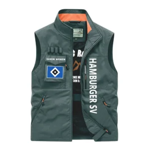 Hamburger SV Ärmellose Outdoor-Weste, Ganzflächig bedruckte Outdoor-Weste fur Hamburger SV fans BDE96082125102 - Grün