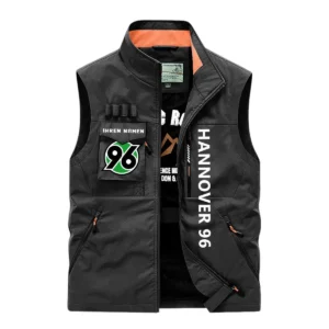 Hannover 96 Ärmellose Outdoor-Weste, Ganzflächig bedruckte Outdoor-Weste fur Hannover 96 fans BDE96082125111 - Schwarz
