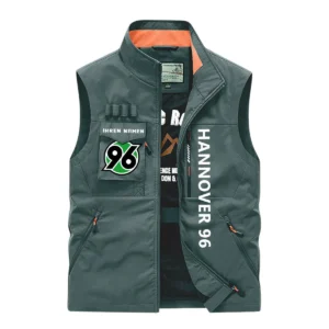 Hannover 96 Ärmellose Outdoor-Weste, Ganzflächig bedruckte Outdoor-Weste fur Hannover 96 fans BDE96082125111 - Grün