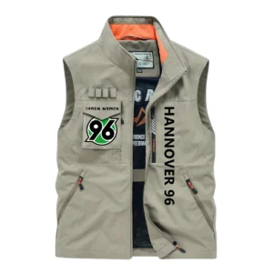 Hannover 96 Ärmellose Outdoor-Weste, Ganzflächig bedruckte Outdoor-Weste fur Hannover 96 fans BDE96082125111 - Khaki