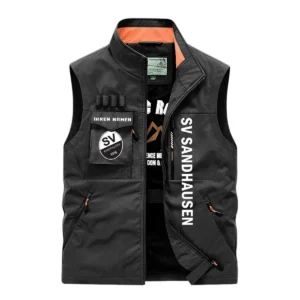 SV Sandhausen Ärmellose Outdoor-Weste, Ganzflächig bedruckte Outdoor-Weste fur SV Sandhausen fans BDE96082125126 - Schwarz