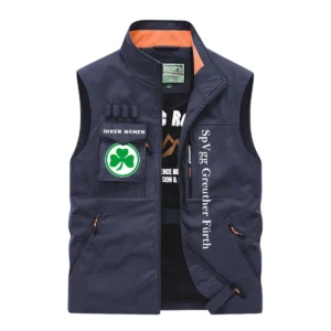 SpVgg Greuther Fürth Ärmellose Outdoor-Weste, Ganzflächig bedruckte Outdoor-Weste fur SpVgg Greuther Fürth fans BDE96082125132 - Marineblau