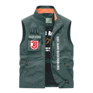 SSV Jahn Regensburg Ärmellose Outdoor-Weste, Ganzflächig bedruckte Outdoor-Weste fur SSV Jahn Regensburg fans BDE96082125133 - Grün