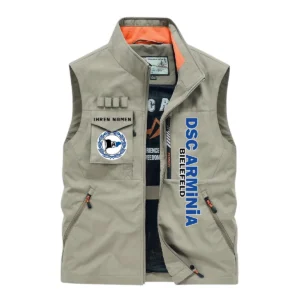 DSC Arminia Bielefeld Ärmellose Outdoor-Weste, Ganzflächig bedruckte Outdoor-Weste fur DSC Arminia Bielefeld fans BDE96082125134 - Khaki