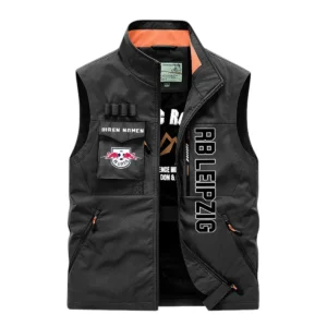 RB Leipzig Ärmellose Outdoor-Weste, Ganzflächig bedruckte Outdoor-Weste fur RB Leipzig fans BDE96082125138 - Schwarz