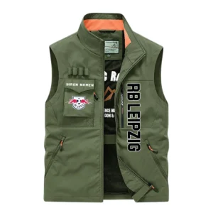 RB Leipzig Ärmellose Outdoor-Weste, Ganzflächig bedruckte Outdoor-Weste fur RB Leipzig fans BDE96082125138 - Olivgrün