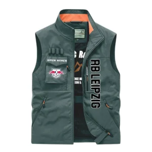 RB Leipzig Ärmellose Outdoor-Weste, Ganzflächig bedruckte Outdoor-Weste fur RB Leipzig fans BDE96082125138 - Grün