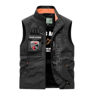 FC Ingolstadt 04 Ärmellose Outdoor-Weste, Ganzflächig bedruckte Outdoor-Weste fur FC Ingolstadt 04 fans BDE96082125139 - Schwarz