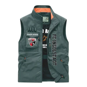 FC Ingolstadt 04 Ärmellose Outdoor-Weste, Ganzflächig bedruckte Outdoor-Weste fur FC Ingolstadt 04 fans BDE96082125139 - Grün