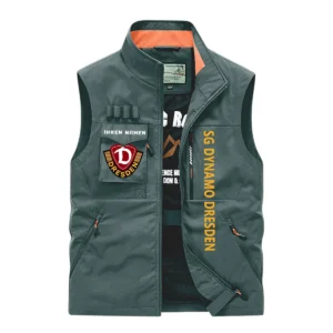 SG Dynamo Dresden Ärmellose Outdoor-Weste, Ganzflächig bedruckte Outdoor-Weste fur SG Dynamo Dresden fans BDE96082125143 - Grün
